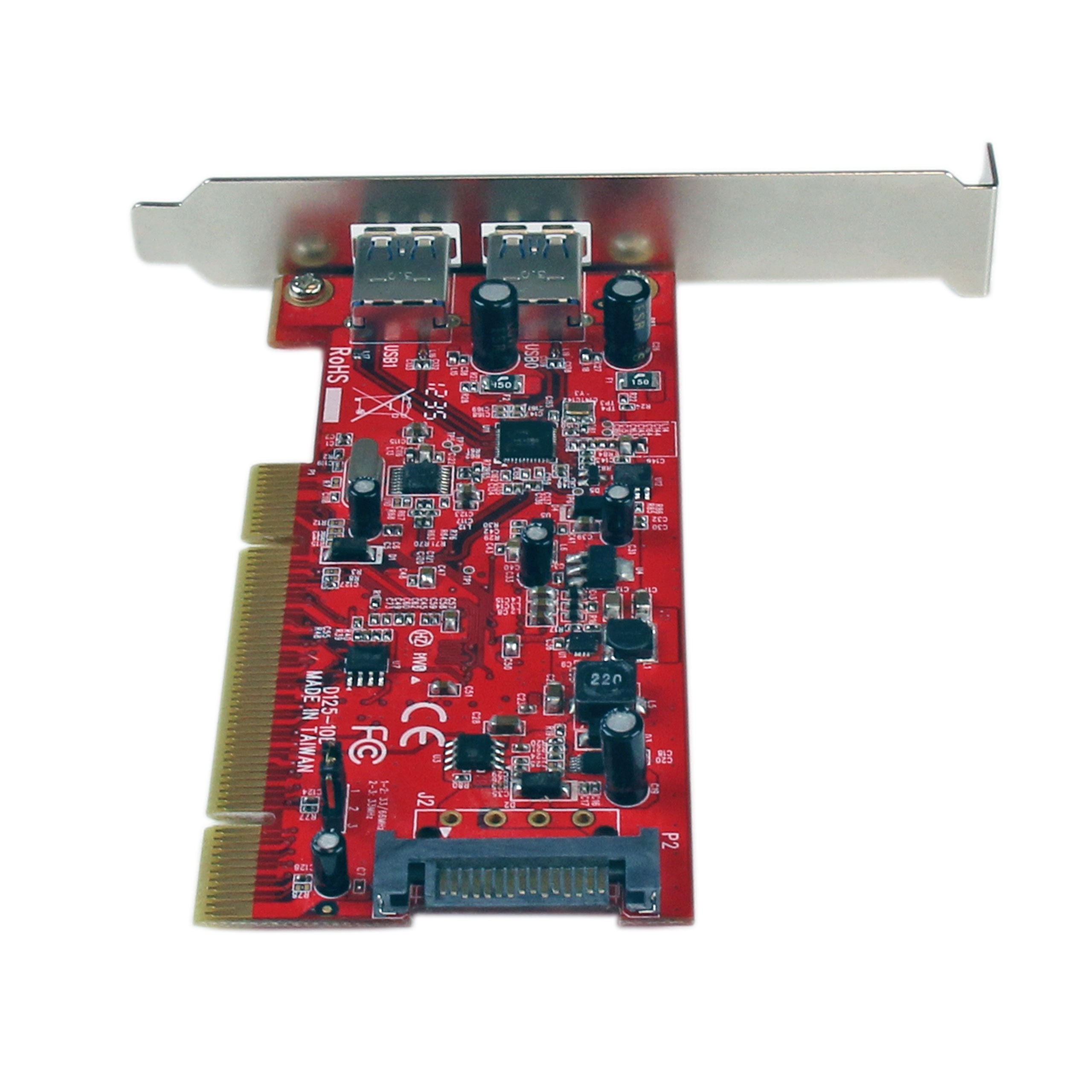 Startech.Com 2 Port Pci Superspeed Usb 3.0 Adapter Card With Sata Power   Dual Port Pci Usb 3 Controller Card (Pciusb3S22)